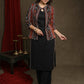 Black Ikat Combination Kurta With Ikat Jacket - Pant Optional