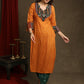 Beautiful Mustard Bandhani With Ikat Combination Kurta - Pant optional