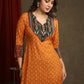 Beautiful Mustard Bandhani With Ikat Combination Kurta - Pant optional