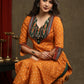 Beautiful Mustard Bandhani With Ikat Combination Kurta - Pant optional