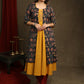 Beautiful Multicolour Kantha Shrug - Hand Painted Mustard Kurta Optional