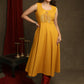 Beautiful Multicolour Kantha Shrug - Hand Painted Mustard Kurta Optional