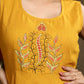 Beautiful Multicolour Kantha Shrug - Hand Painted Mustard Kurta Optional