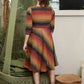 Exclusive Multicolour Cotton Ikat Dress Highlighted with Matching Ikat Border