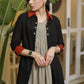 Basic ZigZag and Stripes Cotton Inner with Black Jacket