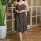 Trendy Black Ajrakh Strappy Dress with Jacket