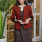 Trendy Black Ajrakh Strappy Dress with Jacket