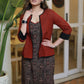 Trendy Black Ajrakh Strappy Dress with Jacket