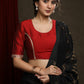 Graceful Hand Embroidered Maroon Cotton Silk Blouse