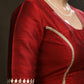 Graceful Hand Embroidered Maroon Cotton Silk Blouse