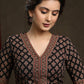 Elegant Black Cotton Ajrak Combination Blouse