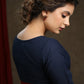 Classy Navy Blue Cotton Ajrak Combination Top