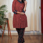 Cotton Ajrakh Tunic With Smart Collars