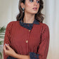 Cotton Ajrakh Tunic With Smart Collars
