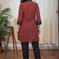 Cotton Ajrakh Tunic With Smart Collars