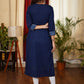 Beautiful Indigo Combination Navy Blue Cotton Straight Cut Kurta with Embroidery, Bead and Pearl Work
