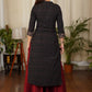 Unique Straight Cut Cotton Ikat kurta with Ajrakh Animal Print Front Panel