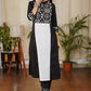 Designer Straight Cut Cotton Ikat Combination Kurta
