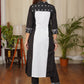 Designer Straight Cut Cotton Ikat Combination Kurta