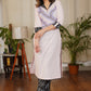 Elegant Hand Painted Gond Art on a Straight Cut Cotton Ikat Combinaton Pink Kurta