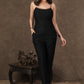 Black Ajrakh Shrug, Cotton Silk Inner with Antique Gold Handwork - 2 Piece (Shrug + Inner) Pants Additional