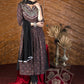Exclusive black Ajrakh Kurta & pant set with heavy hand embroidery - Dupatta optional.