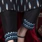 Exclusive black ikat kurta with embroidered yoke.