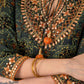 Exclusive hand embroidered Ajrakh block printed kurta & pant set - Dupatta optional.