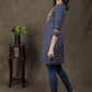 Smart Rich Ikat Tunic With Beautiful Embroidered Yoke