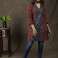 Elegant Ajrakh Combination Tunic With Stone Work