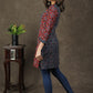 Elegant Ajrakh Combination Tunic With Stone Work