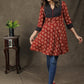 Classy Cotton Ikat Ajrakh Combination Tunic