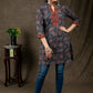 Exclusive Cotton Kantha and Ajrakh Combination With Stone Work On Yoke and Sleeves