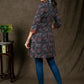 Exclusive Cotton Kantha and Ajrakh Combination With Stone Work On Yoke and Sleeves