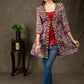 Layered Floral Print with Handmade Kutch Work with Matching Inner