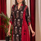 A - Line Maroon Cotton Slub tie string kurta With Beautiful mirror work Ajrakh Panel and Sleeves