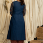 A- Line Cotton Ajrakh Combination Kurta
