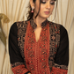 A  - line Ajrakh Combination Kurta in Animal Print