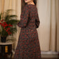 Exclusive Ajrakh printed one piece dress
