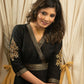 Exclusive black dress with Zardosi hand embroidery on sleeves