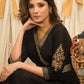 Exclusive black dress with Zardosi hand embroidery on sleeves