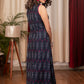 Straight Cut Smart Ikat sleeveless Cotton Kurta .