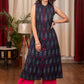 Straight Cut Smart Ikat sleeveless Cotton Kurta .
