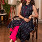 Straight Cut Smart Ikat sleeveless Cotton Kurta .