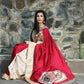 Red Cotton Silk with Pure Tassar Silk - Sujatra