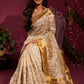 Exclusive warli embroidered semi silk saree